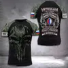 Tactische t-shirts retro Russische vlag 3D-geprinte heren t-shirt zomer Russian Veterans Street Clothing T-shirt mode Militaire heren T-shirt Extra grote top 240426