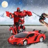 Elektrik/RC Araba Uzaktan Kumanda RC Araç Dönüşüm Robotları Spor Modeli Uzaktan 1 Bir arada Dönüşüm Araba Erkekler İçin Noel Hediyeleri