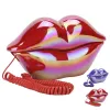 Accessoires WX3016 Lèvres de la bouche Forme Téléphone Home Office Home Bureau Téléphone Téléphone Téléphone Péléphones en forme de lèvres Telefone Red / Purple