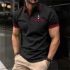 T-shirts masculins pour hommes pour hommes à manches courtes à manches courtes magiques de polo à imprimé numérique.