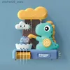 Песчаная игра с водой Fun Water Wale Wange Bangy Вращающая вода спрей динозавр пароход для животных детей для душа игра для ванной комнаты Q240426