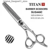 Tesoura de cabelo Titan Ferramenta de corte slim de 6 polegadas de aço inoxidável clipe de cabelo de salão de cabelo Q240426 Q240426