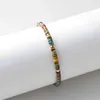 Brazalete de mini cuentas natural de 4 mm con cuentas para la joyería de oración de cuerda de piedra de color hombre ajustable ajustable