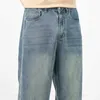 Heren jeans merk kleding lente en zomer comfortabele zachte lyocell stof heren jeans losse brede poot broek elastische taille casual broek plus sizel2404