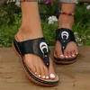 Chaussures décontractées Femmes Sandales Talons de coin orthopédique Summer 2024 Slippers pour talons de plage Flip Flops Zapatos Mujer