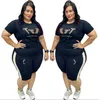 2024 Designer 4xl Tracksuits Womens Zweiteiles Outfit Outfit Summer New Fashion Home Kurzärärmelte Jogger Shorts Luxuriöser gedruckter Anzug Frau