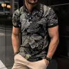 T-shirts masculins 2024 Été pour hommes à manches courtes décontractées Polo Office Fashion Flip Collar T-shirt Homme Breathable Polo Mens J240426