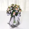 Fleurs décoratives O-X0115 Bouquets de pivoine de soie artificielle Péonies de mariée Blossom Bunches pour décoration de maison de mariage