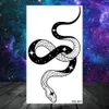 Tattoo Transfer 3D Realistic Snake Moon Temporary Tattoos For Women Adult Men Kids Rose Flower Skull Wolf Fake Tattoo Neck Arm Hands Small Tatoo 240426