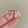 High cost performance jewelry ringsSuper Immortal Water with Romantic Butterfly Ring Feeling with common vnain