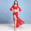 Stage Wear Belly Dance Top Long Skirt Set Performance Costume Fashion Dress Suit Carnaval Disfraces Adult Falda Larga Bollywood