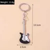 Keychains Lanyards Fashion Music Guitar Charms Keychain For Women Men Car Key Handsbag Hanging Keyrings Accessoires DIY BIJOURS Cadeaux