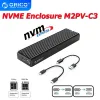 Shavers orico ssd nmve m2 nvme usb type c gen2 10gbps pcie ssd case m2 sata ngff 5gbps m.2 nvme disco rigido esterno m.2 caso PC