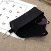 Sunglasses Cases Accessories Black optical glasses box bag with metal buckle PU leather sunglasses glass Q240426