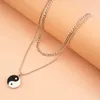 Sensione calda Yin Yang Tai Chi Chi Cendiante Creative Etnic Etnic Minimalist Chain Tai Chi Cipcant Necklace