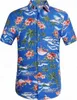 Men's Casual Shirts Summer Hawaiian Shirts Men Women Fashion Short Sleeve Beach Shirt Male Blouse Turn Over Collar Alohas Mens Clothing Casual 240424