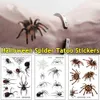 Transfert de tatouage étanche 3D Spider Stickers de tatouage temporaire pour Halloween FaTToo Tattoo Art pour hommes femmes 240426