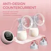 Borstvanden Dr. Isla Dual Electric Breast Pump Krachtige ZUCHT CUP USB Elektrische borstpomp met babyfleshot en koude pad tepel 240424