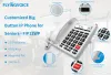 Akcesoria Flyvoice FIP12WP 3.5 "Screen 2Line Telefon IP z dużym przyciskiem zaprojektowanym do obsługi seniorów Połączenie sieciowe i bezprzewodowe