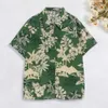 Chemises décontractées pour hommes chemises d'été à la mode poche séchée rapide shirt hawaïen feuilles de floral d'été imprimé chemise hawaïenne 240424