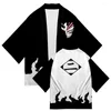 Ubrania etniczne HARAJUKU Cardigan Ichigo Kurozaki Kimono 3D Printed Cape Family Robe Unisex Anime Top Cosplay Costume Prezent