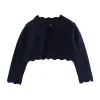 Dresses 112yrs Navy Blue Children Sweater Cardigan Kid Jacket Red Girl Cotton Beach Coat Girls Clothes 1 2 3 4 5 6 8 Years Old 195108
