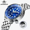 Caisses Adiesdive Tuna Series Watch Blue Dial 316L Watch en acier inoxydable Sapphire Crystal 300m Diving Watch C3 Super Lumin Hands