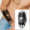 Transfert de tatouage étanche à tatouage temporaire Forest Lion Tiger Bear Flash Tattoos Femmes Leopard Wolf Crown Body Art Arm FaToo Tatoo Men 240427