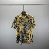 Fashion Hawaii Floral Letter Print Beach Shirts Men's Designer Silk Bowling Shirt Casual Shirts Men Summer Short Sleeve Loose Dress Shirt S-XXL #x1