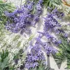 Flores decorativas Romântico Provence lavanda plástico artificial plantas falsas de casamento caseiro de casas mesa de jardim estúdio decoração de outono