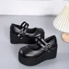 Brand Female Lolita Cute Mary Janes Pumps Platform Wedges High Heels womens Pumps Sweet Gothic Punk Shoes Woman 240419