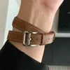 Titta på band Titta på Ultra 49mm 45mm 42mm 44mm 41mm 38mm 40mm Dual Tour Leather Strap IWatch Series 9 8 7 6 SE 5 4 3 2 Correa 240424