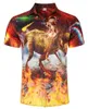 Men's Casual Shirts Mens Hawaiian Beach Shirt 3D Print Animal Funny Tee Top Casual Short Sleeve Button Down Holiday Aloha Shirts Streetwear 240424