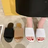 Pantofole piatti donne infrasmare flop sexy fad piattaforma sandali maglie knitting beach ladies estate casual