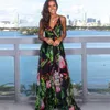 Spring And Summer Womens Fashion Sexy Strap Printed Beach Dress