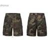 American Street Vibe Camouflage Distressed Multi Pocket Shorts Trendy Hiphop Casual Workwear Croped Pants for Men