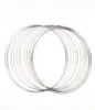Doreenbeads 100 loops de memória fios de miçanga para jóias de colar artesanal Acessórios diy jóias de arame de aço descobertas 140mm 2012114107319