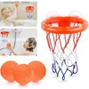 Sand Play Water Fun Childrens Shower Toy Shooting Basket Bathtub Game Set Adapt pour les bébés filles et les garçons est livré avec 3 mini-douches de basket-ball en plastique Q240426