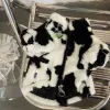 Parkas Haustierhundemantel für kleine mittelgroße Hunde Kuhmuster Plüsch verdickender Hund Kleidung Winter warme Hundebel Jacke Französisch Bulldogge Kleidung