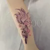 Tattoo Transfer Color Nine-tailed Fox Waterproof Temporary Tattoo Stickers Fashion Flower Arm Art Fake Tattoos for Women Tatuajes Temporales 240426