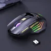 Wireless Gaming Mouse USB IMICE GWX7 3200DPI Dual Mode Oplaadbare 7 toetsen 24GHz stille Bluetooth 7 Color Breathing LED 240419