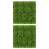 Dekorative Blumen 2 PCs Teppich Simuliertes Moosdekoration gefälschte Padwand Panel Künstliche Mikrolandschaft für die Landschaftsbauszene