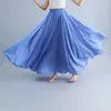 Skirts Women's Solid Elegant Holiday Party Elastic High Waist Pleated Long Skirt 2024 Spring Summer Ladies Casual A-line Fashion