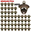 Openers 50PCS Pack Retro Vintage Bottle Opener with Mounting Screws Wall Mounted Rustic Beer Opener Set for Kitchen Cafe Bars Wholesale