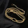 Frau Anhänger Halsketten 2023 Neueste Cclies Gold Chokers Halskette Luxusdesigner Schmuck Frauen Männer Klassiker C Logo Perle Pullover Kette 2907