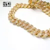 Fashion Hip Hop Jewelry Iced Out Link Diamond Cuban Link Chain Gold Chain CZ Men Necklace Zircon Miami Cuban Link