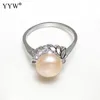 Cluster Rings 2024 Fashion Freshwater Pearl Finger For Women Jubileum Party Elegant Jewelry US Size #8