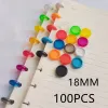 Rucksack 100pcs 18 mm feste Looseleaf Bindungsscheibenschnallen Bindungsring DIY Looseleaf Notebook Lieferungen Bindungsbürovorräte