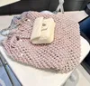 Bolso de playa de diseñador Bolso de lujo de lujo para mujeres Viajes a la playa Bolsa tejida y piel de oveja bolso de hombro bolso de teléfono móvil Bolsa compuesta 10a