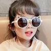 Enfants mignons lunettes de soleil filles d'été garçons oreilles de chat Animal dessin animé charmant des lunettes de soleil vintage UV Protection Eyewear 240417